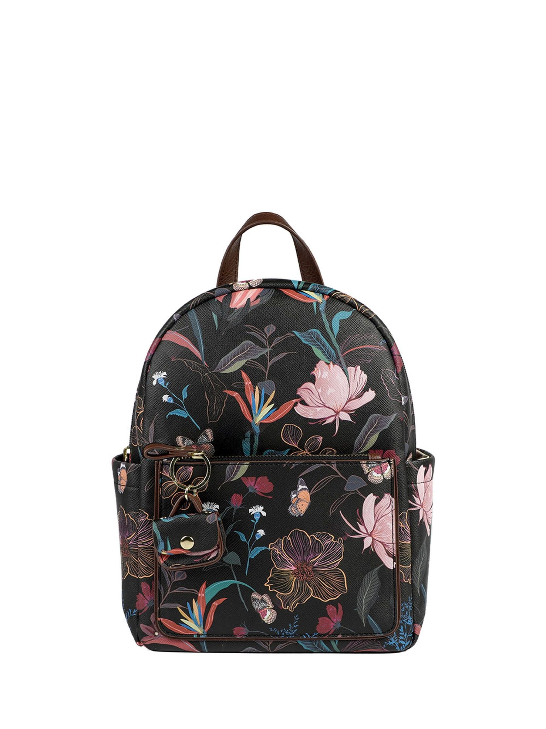 Pavers Women's Black Floral Rucksack In - Image 6