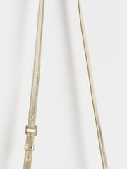Oliver Bonas Gold Pleated Croissant Clutch Bag - Image 4 of 6