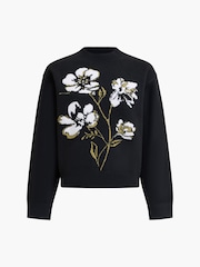 French Connection Black Oriana Floral Neck Jumper - Image 6 of 7