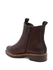 Pavers Brown Wide Fit Slip On Boots With Side Zip - Image 4 of 6