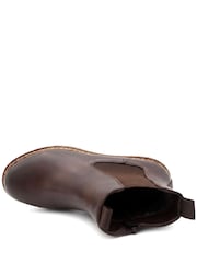 Pavers Brown Wide Fit Slip On Boots With Side Zip - Image 5 of 6