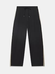 Musta - Mint Velvet Side Stripe Barrel Trousers - Kuva 7 / 8