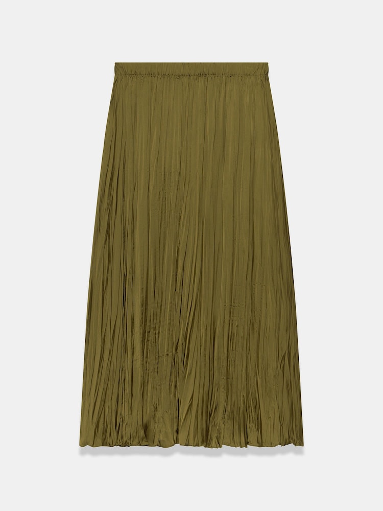 Mint Velvet Olive Green Crinkle Maxi Skirt - Image 8 of 8 Mint Velvet Olive Green Crinkle Maxi Skirt - Image 8 of 8