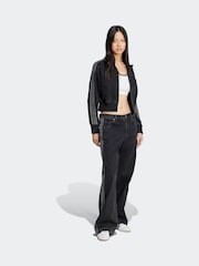 adidas originals Black 3 Stripe Denim Track 100% Cotton Jacket - Image 10 of 12