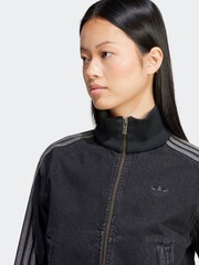 adidas originals Black 3 Stripe Denim Track 100% Cotton Jacket - Image 11 of 12