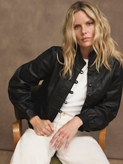 Mint Velvet Black Stand Collar Jacket - Image 2 of 8