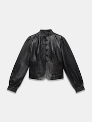 Mint Velvet Black Stand Collar Jacket - Image 7 of 8
