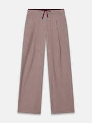Mint Velvet Checked Contrast Waist Wide Leg Trousers - Obraz 7 z 8