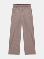 Mint Velvet Checked Contrast Waist Wide Leg Trousers - Obraz 8 z 8