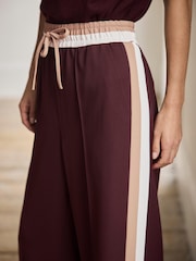 红色 - Mint Velvet Side Stripe Tie Waist Wide Leg Trousers - 图片4 / 8