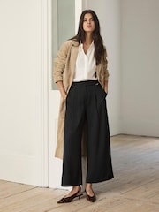 Mint Velvet Black Cropped Utility Trousers - Image 1 of 8