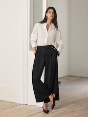 Mint Velvet Black Cropped Utility Trousers - Image 3 of 8