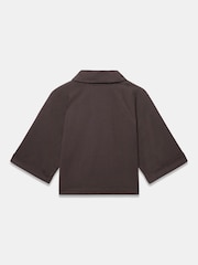 Καφετί - Mint Velvet Cotton High Neck Top - Εικόνα 8 από 8