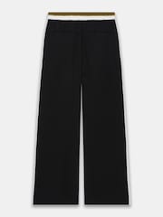 黑色 - Mint Velvet Side Stripe Tie Waist Wide Leg Trousers - 图片7 / 7