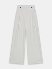 Mint Velvet Grey Pleated Tailored Wide Trousers - Image 7 of 8