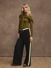 Mint Velvet Green Cotton Blend Scarf Knit Jumper - Image 5 of 8