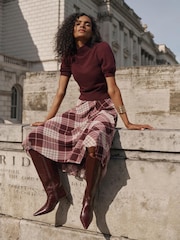 Mint Velvet Checked Layered Midi Dress - Imagen 2 de 7
