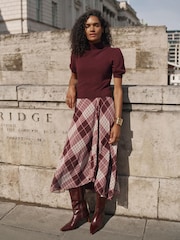 Mint Velvet Checked Layered Midi Dress - Imagen 3 de 7