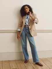 Mint Velvet Natural Single Breasted Blazer - Image 3 of 8