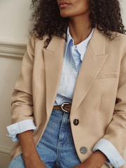 Mint Velvet Natural Single Breasted Blazer - Image 4 of 8