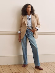 Mint Velvet Natural Single Breasted Blazer - Image 6 of 8