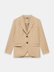 Mint Velvet Natural Single Breasted Blazer - Image 7 of 8