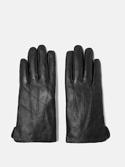 Mint Velvet Black Leather Short Gloves - Image 1 of 3