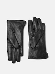 Mint Velvet Black Leather Short Gloves - Image 2 of 3