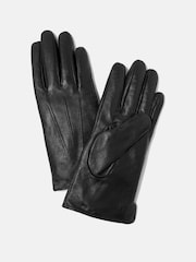 Mint Velvet Black Leather Short Gloves - Image 3 of 3