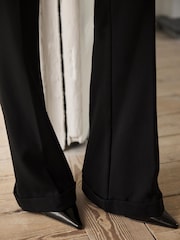 Czarny - Mint Velvet Pocket Detail Flared Trousers - Obraz 4 z 8