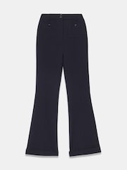 Czarny - Mint Velvet Pocket Detail Flared Trousers - Obraz 7 z 8