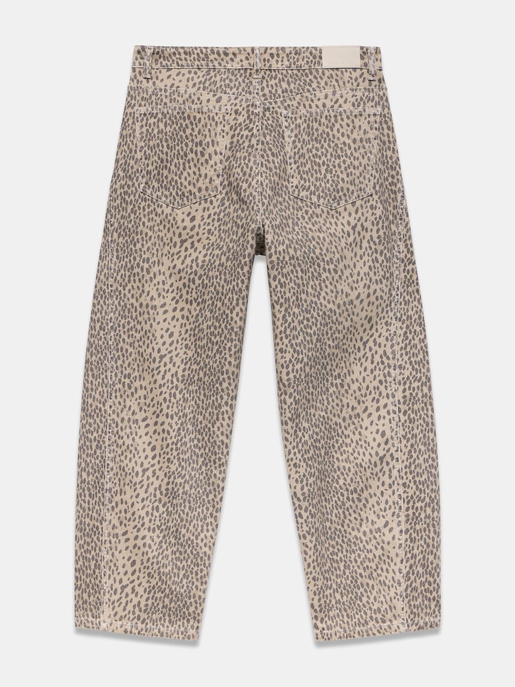 Mint Velvet Natural Leopard Print High Waisted Tapered Barrel Jeans - Image 7 of 7 Mint Velvet Natural Leopard Print High Waisted Tapered Barrel Jeans - Image 7 of 7