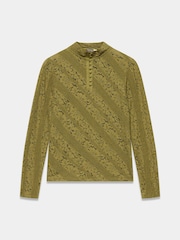 Mint Velvet Green Lace Button Top - Image 6 of 7