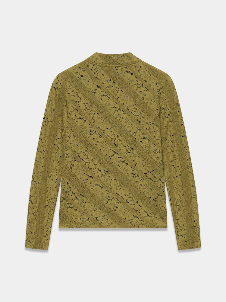 Mint Velvet Green Lace Button Top - Image 7 of 7 Mint Velvet Green Lace Button Top - Image 7 of 7
