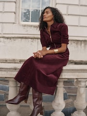 Mint Velvet Red Corduroy Maxi Dress - Image 2 of 8