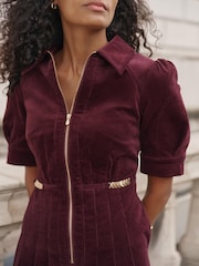 Mint Velvet Red Corduroy Maxi Dress - Image 5 of 8