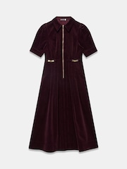 Mint Velvet Red Corduroy Maxi Dress - Image 7 of 8