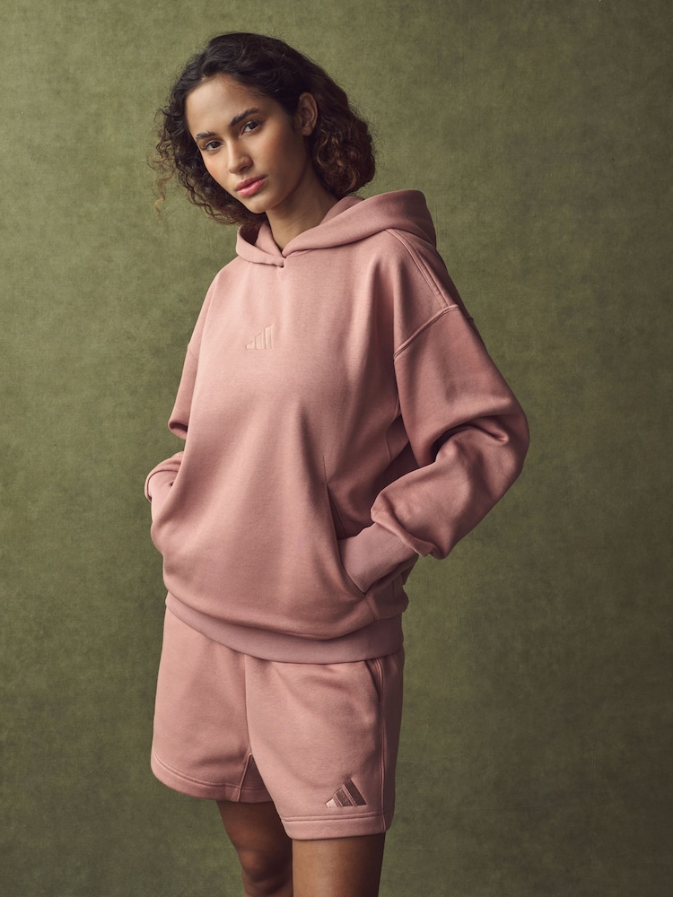 adidas Pink ALL SZN Boyfriend Hoodie - Image 1 of 6 adidas Pink ALL SZN Boyfriend Hoodie - Image 1 of 6
