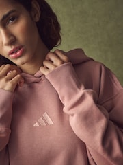 adidas Pink ALL SZN Boyfriend Hoodie - Image 5 of 6