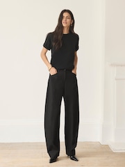 Juoda - Mint Velvet, pritaikytos statinės formos kelnės - 2 paveikslėlis iš 7