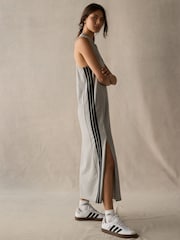 adidas Grey Maxi 3-Stripes Dress - Image 4 of 4