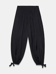 Mint Velvet Black Checked Soft Balloon Trousers - Image 8 of 8