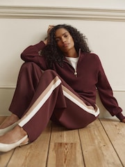 Mint Velvet Red Funnel Neck Zip Through Jumper - Image 1 of 8