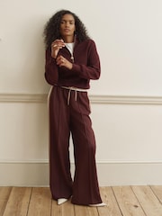 Mint Velvet Red Funnel Neck Zip Through Jumper - Image 4 of 8