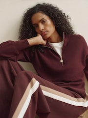 Mint Velvet Red Funnel Neck Zip Through Jumper - Image 5 of 8