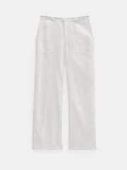 Hush White Raye Linen Straight Leg Trousers - Image 5 of 5