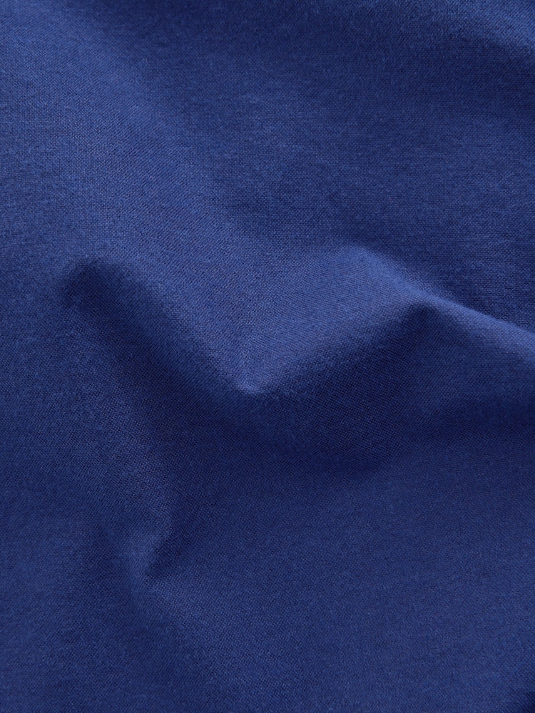 Cobalt Blue Brushed 100% Cotton Oxford Long Sleeve Shirt - Image 9 of 9