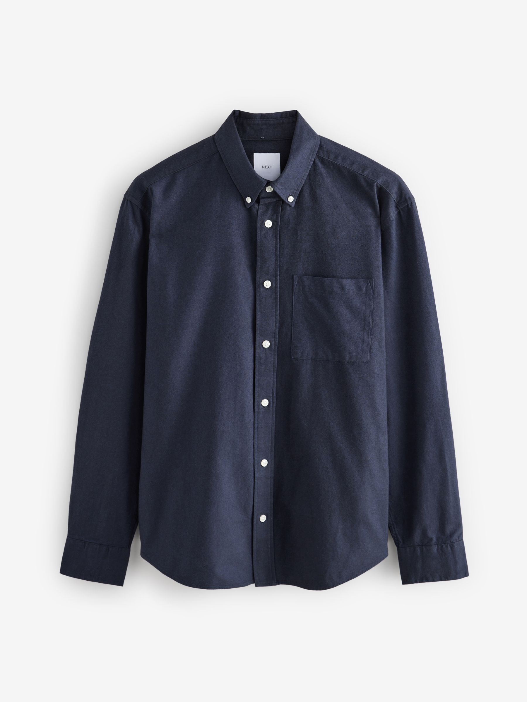 Navy Blue Casual Long Sleeve Shirt 43768