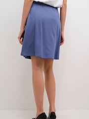 Kaffe Blue Kajolen Above Knee Length Jersey Skirt - Image 2 of 5