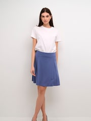 Kaffe Blue Kajolen Above Knee Length Jersey Skirt - Image 3 of 5